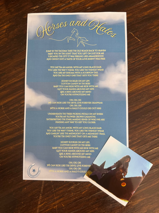 Horses and Halos Lyric Print and Photo
